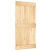 vidaXL Porta scorrevole NARVIK Naturale e Nero 100 x 210 cm (213,5 cm)