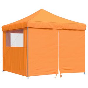 vidaXL Tendone per Feste Pieghevole Pop-Up con 4 Pareti Arancione