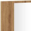 vidaXL Mobile Specchio LED Rovere Artigianale 90x12x45 cm Multistrato