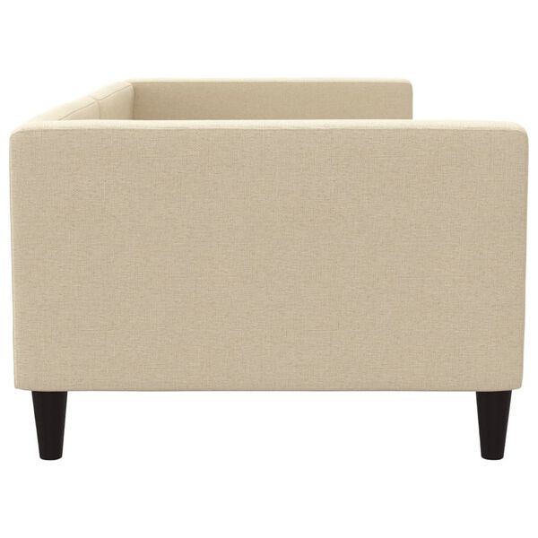 vidaXL Letto da Giorno Crema 90x200 cm in Tessuto