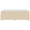 vidaXL Struttura del letto con materasso Crema 120 x 200 cm Tessuto