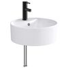 vidaXL Lavabo con rubinetto e scarico Nero Opaco 40,5 x 40,5 x 15 cm