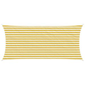 vidaXL Telo Ombra Giallo e Bianco 2 x 4 m HDPE