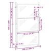 vidaXL Cancello da giardino Argento 100 x 150 cm Acciaio inossidabile