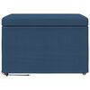 vidaXL Pouf Blu 61 x 41 x 40 cm Tessuto e Legno Ingegnerizzato