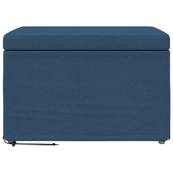 vidaXL Pouf Blu 61 x 41 x 40 cm Tessuto e Legno Ingegnerizzato