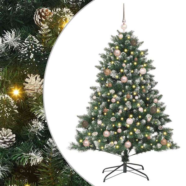vidaXL Albero di Natale artificiale con 150 LED Verde 150 cm