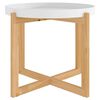 vidaXL Tavolino Bianco 53x53x43,5cm Legno Multistrato e Massello Pino