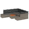 vidaXL Set Divano da Giardino con cuscino 9 pcs Grigio polyrattan