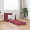 vidaXL Divano letto 60cm Rosso Vino Tessuto