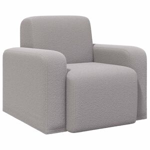 vidaXL Poltrona Grigio Chiaro Boucl&eacute;