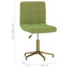 vidaXL Sedie da Pranzo Girevoli 2 pz Verde Chiaro in Velluto