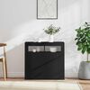 vidaXL Credenza con Luci LED Nera 80x35x75 cm