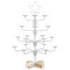 vidaXL Albero di Natale in Metallo con Supporto KUOPIO 60 cm Acciaio