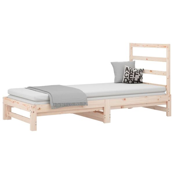 vidaXL Dormeuse Estraibile 2x(90x200) cm Legno Massello di Pino