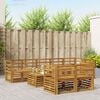 vidaXL Set divani 9 pcs Naturale Legno di Acacia Massello