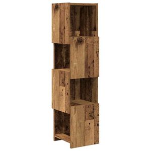 vidaXL Mobile angolare Legno vecchio 25,5x25x102cm Legno multistrato