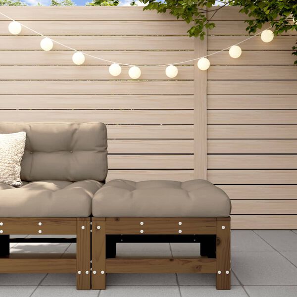 vidaXL Sgabello da Giardino con Cuscino Ambra Legno Massello di Pino