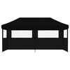 vidaXL Tendone per Feste Pieghevole Pop-Up con 3 Pareti Nero