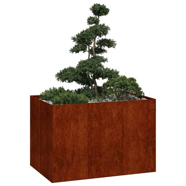 vidaXL Fioriera Arrugginita 120x80x80 cm in Acciaio Corten