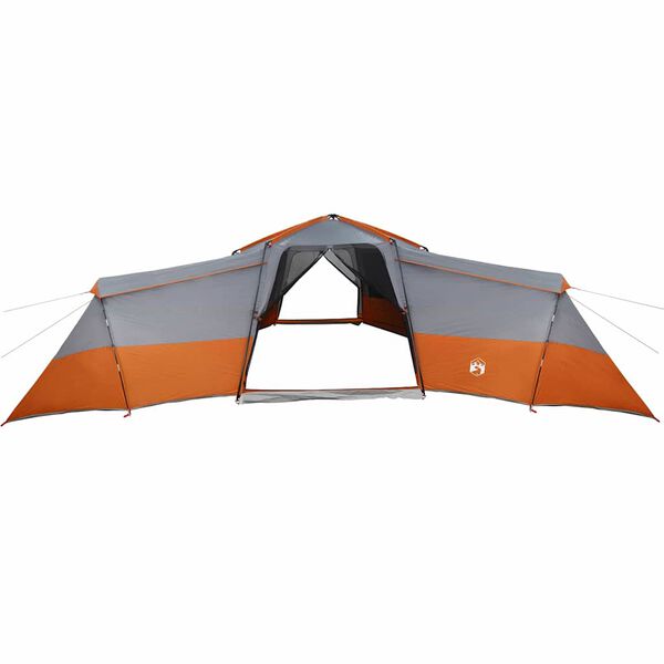 vidaXL Tenda Familiare Grigio e arancione 833 x 585 x 216 cm taffetà