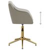 vidaXL Sedie da Pranzo Girevoli 2 pz Grigio Chiaro in Velluto