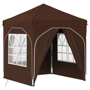 vidaXL Tenda per feste a pop-up 192 x 192 x 245 cm Marrone