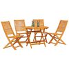 vidaXL Set da Pranzo per Giardino 5 pcs Marrone