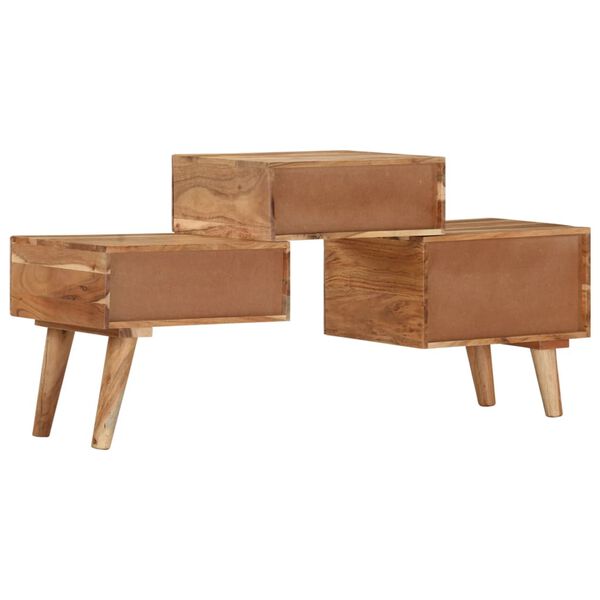 vidaXL Mobile Porta TV 108x30x49 cm in Legno Massello di Acacia