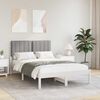 vidaXL Letto con Testiera Rivestita Grigio chiaro 120 x 190 cm