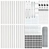 vidaXL Palo della recinzione Argento 50 x 0,8 m (rete da 25 mm)
