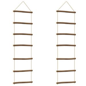 vidaXL Decorazioni Parete a Forma di Scala 2 pz 30x100cm Ramo Naturale
