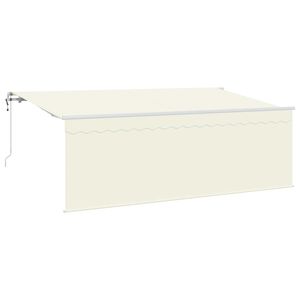vidaXL Tenda Retrattile Crema 400 x 200 cm Poliestere e Alluminio