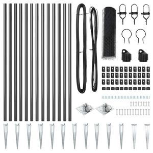 vidaXL Palo della recinzione Grigio