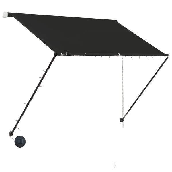 vidaXL Tenda da Sole Retrattile con LED 100x150 cm Antracite