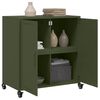 vidaXL Credenza Verde Oliva 68x39x72 cm in Acciaio