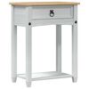 vidaXL Tavolo Consolle Bianco 55 x 35 x 73 cm Pino massello