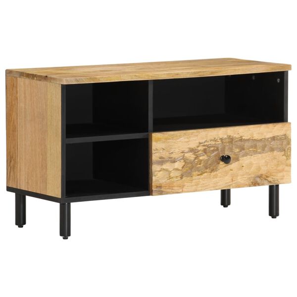 vidaXL Mobile Porta TV 80x33x46 cm in Legno Massello di Mango
