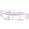 vidaXL Struttura del letto Rovere artigianale 160 x 200 cm