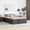 vidaXL Letto con contenitore e materasso Grigio 140 x 190 cm