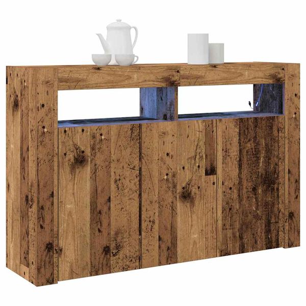 vidaXL Credenza Legno vecchio 116 x 30 x 75 cm Legno multistrato