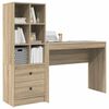 vidaXL Scrivania con cassetto 2 pcs Rovere Sonoma
