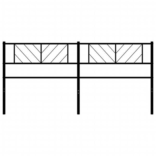 vidaXL Testiera in Metallo Nero 200 cm