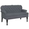vidaXL Panca con Schienale Grigio Scuro 119,5x64,5x75 cm in Velluto