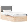 vidaXL Letto con Testiera Rivestita Grigio chiaro 100 x 200 cm