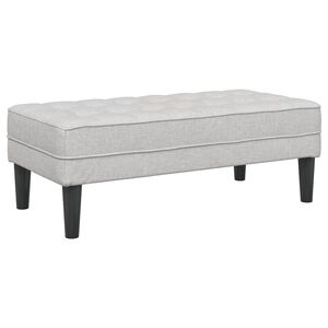 vidaXL panchina con cuscino Grigio Nuvola 113 x 57 x 39 cm Tessuto