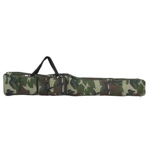 vidaXL Borsa per Canna da Pesca Verde Mimetico 150 cm Tessuto Oxford