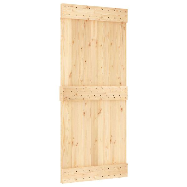 vidaXL Porta NARVIK Naturale 90 x 210 cm Legno di pino solido
