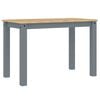 vidaXL Tavolo da Pranzo Panama Grigio 112x60x75 cm Legno Massello Pino