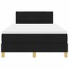 vidaXL Letto a Sorgente LED con materasso Nero 120 x 200 cm Tessuto
